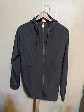 Bass creek outfitters Men's Black Hooded Zip Lightweight Jacket